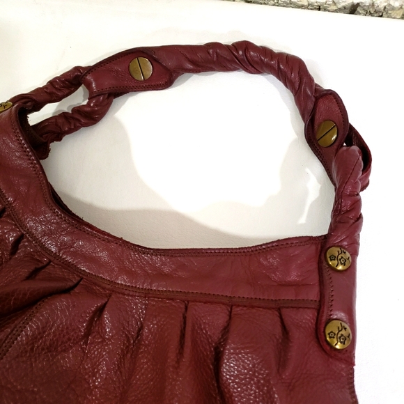 Vintage Lucky Brand Leather Boho Shoulder Handbag - Picture 4 of 5